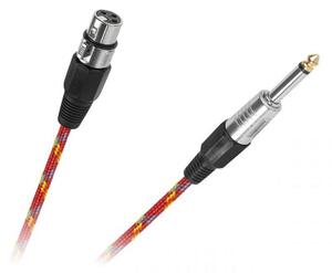 Kábel Jack 6,3mm - XLR zásuvka, 3m