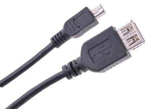 Kábel USB A (zásuvka) - mini USB 5pin, 1m