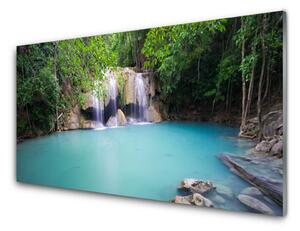 Nástenný panel  Vodopád les jazero príroda 125x50 cm