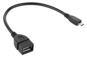 Kábel USB A(zásuvka)-micro USB,OTG 20cm