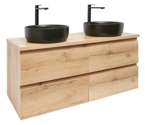 Kúpeľňová skrinka s umývadlom SAT B-Way 119x50x45 cm dub mat BWAY2120OAKDU2BB