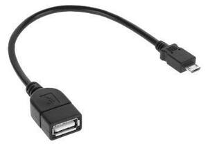 Kábel USB A(zásuvka)-micro USB, 20cm