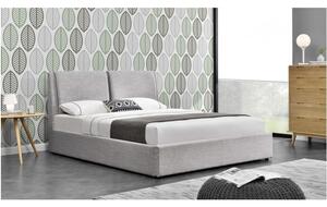 Sivá posteľ s úložným priestorom GULIA 2 NEW 180 x 200 cm