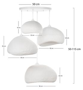 Brilagi - Závesné svietidlo WABI SABI na lanku 4xE27/40W/230V pr. 95 cm biela