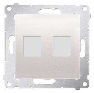 Kryt zásuvky 2x RJ45/RJ12 Simon 54 premium béžový