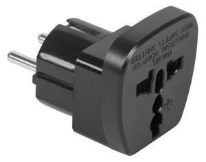 Redukcia 230V SK- univerzálna zásuvka čierna(QZ36-9)