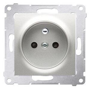 Zásuvka 250 V Simon 54 premium s clonkami modul strieborná