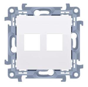 Kryt zásuvky 2x RJ45/RJ12 Simon 10 biely