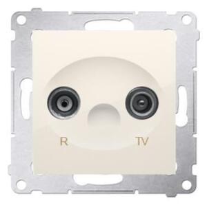 Zásuvka RTV Simon 54 premium koncová modul béžová