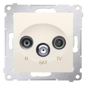 Zásuvka RTV-SAT Simon 54 premium koncová modul béžová