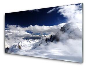 Obraz na skle Hora mraky príroda 120x60 cm 2 Prívesky