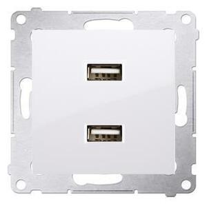 Zásuvka USB dvojitá Simon 54 premium modul biela