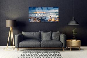 Obraz na skle More kamene krajina 120x60 cm 4 Prívesky