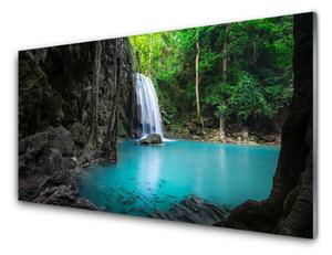 Nástenný panel  Jazero vodopád príroda 100x50 cm
