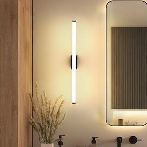 LED nástenné svetlo VINA M, čierna, šírka 60 cm, IP44,, Čierna, Kúpeľňa, Hliník, Moderný