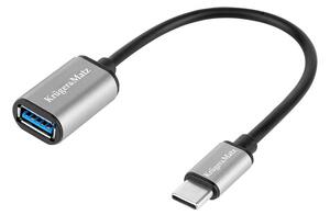 Kábel USB A 3.0 (zásuvka)-USB typ C,OTG 20cm Kruger&Matz Basic