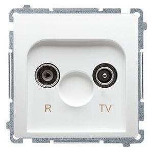 Zásuvka RTV Simon Basic koncová modul 1dB biela