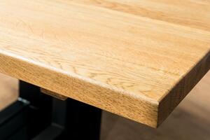 Čierny jedálenský stôl s dubovou doskou PURO 60x60
