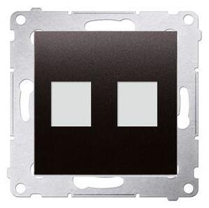 Kryt zásuvky 2x RJ45/RJ12 Simon 54 premium antracit