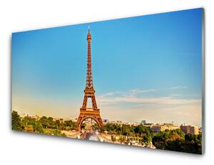 Sklenený obklad Do kuchyne Eiffelová veža paríž 125x50 cm