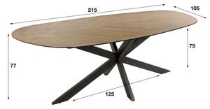 Jedálenský stôl 28-86 Ovál 215x105cm Teak dyha-Komfort-nábytok