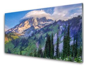 Skleneny obraz Hora les príroda 120x60 cm 4 Prívesky