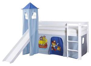 POSTEĽ S PRIESTOROM NA HRU, 90/200 cm, modrá, biela MID.YOU - Online Only detský nábytok, Online Only