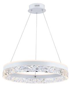 Biele závesné LED svietidlo okrúhle dizajnové 50cm 25W – LED lustre a svietidlá > LED lustre