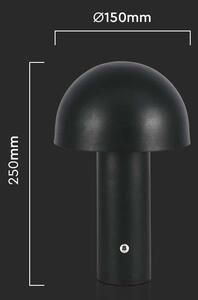 Čierna LED stolná nabíjacia lampa 250mm 3W