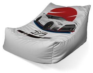 Sablio Sedací vak Lounge Nissan GTR 35 Japonské slnko - 80 x 95 x 50 cm
