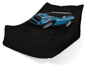 Sablio Sedací vak Lounge Mini sedan Čierne pozadie - 80 x 95 x 50 cm