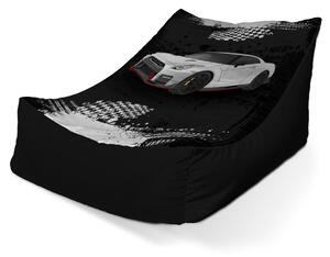 Sablio Sedací vak Lounge Nissan GTR 35 Čierny - 80 x 95 x 50 cm