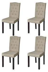 Jedálenské stoličky 4 ks, ťavia farba, látka