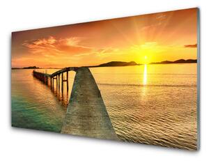 Skleneny obraz More slnko most krajina 120x60 cm 2 Prívesky