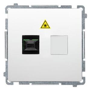 Optická zásuvka SC/APC Simon Basic modul biela