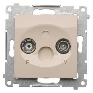 Zásuvka RTV Simon 54 premium priebežná 10dB modul béžová