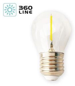 Žiarovka LED 1,3W, E27, 3000K, 230V, LED filament, globo