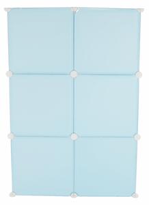 Modrá detská modulárna skrinka s detským vzorom EDRIN