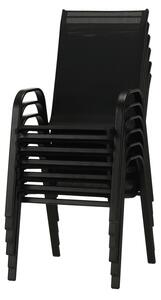 KONDELA Stohovateľná stolička, tmavosivá/čierna, ALDERA