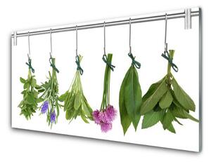 Sklenený obklad Do kuchyne Sušené byliny listy kvety 100x50 cm