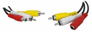 Kábel 2xRCA+DC zásuvka - 2xRCA+DC zástrčka 15m