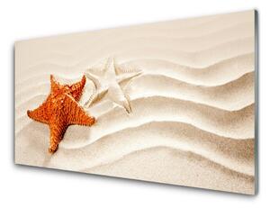 Sklenený obklad Do kuchyne Hviezdice na piesku pláž 100x50 cm