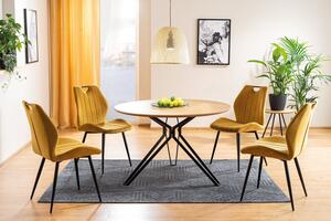 Dubový jedálenský stôl s čiernymi nohami COLT 120x120