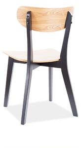 Drevená stolička TACOMA s čiernymi nohami