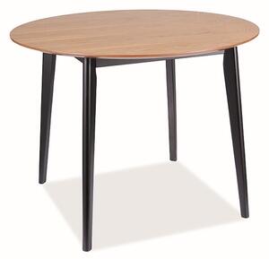 Jedálenský stôl TACOMA 100x100 s čiernymi nohami