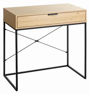 KONZOLOVÝ STOLÍK, čierna, farba duba, kov, kompozitné drevo, 80/46/79 cm - Online Only obývacie izby, Online Only