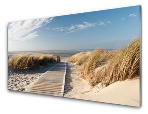 Obraz na skle Pláž chodník krajina 140x70 cm 4 Prívesky