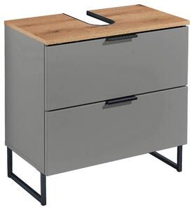 SKRINKA POD UMÝVADLO, sivá, sivá, farba duba, 60/60/35 cm home24 - Kúpeľňové skrinky, Online Only