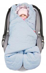 Zavinovačka s kapucňou a nožičkami 90x40 cm TheBaby - modrá