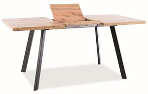 Rozkladací jedálenský stôl BRICK s doskou v dekore dub wotan 118(160)x80